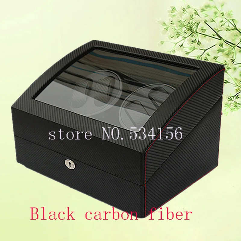 4+6 wooden watch winder with high gloss piano paint,automatic watch winder box watch case storage jewelry box Cases&Displays