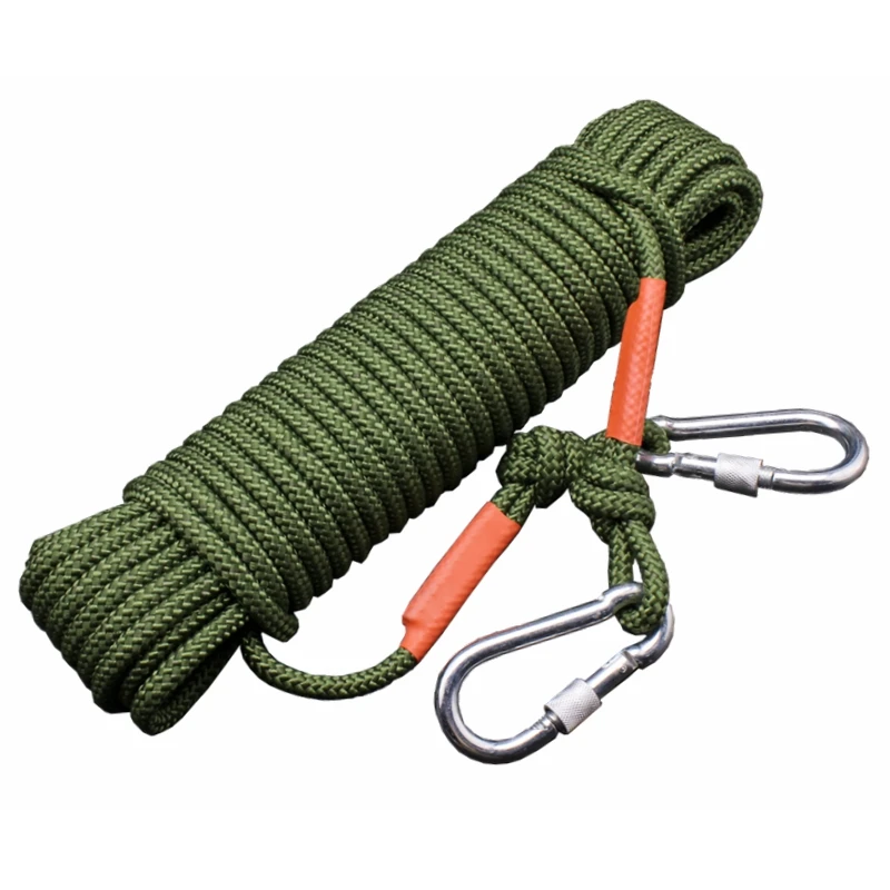 New 10m/15m/20m/25m/30m Paracord Diameter 8mm Safety Rope Load Bearing 400KG Contains Steel Wire Fire Escape Climbing