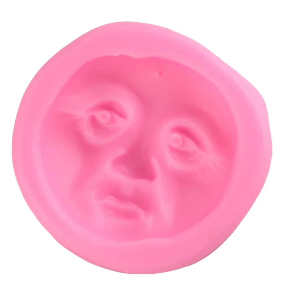 Moon Face Silicone Mold Cookie Fondant Molds Cake Decorating Tools Mask Candy Chocolate Gumpaste Mould Polymer Clay Resin Mould