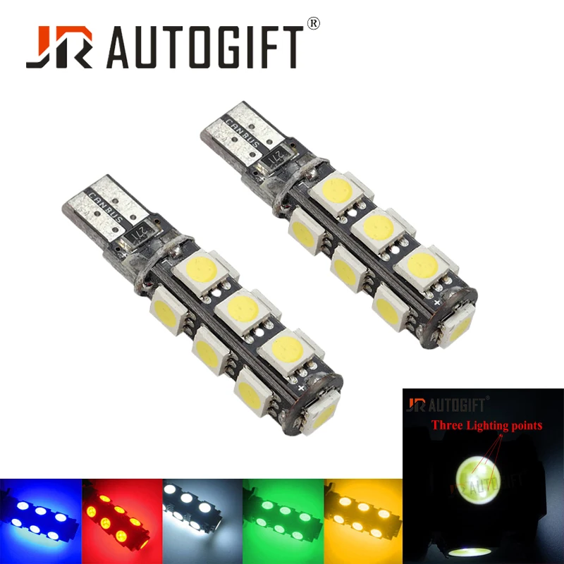 50x W5W T10 13 SMD 5050 Led Light Canbus no error Auto Car License Plate Light LED Reserve Light Dome Lamp Bulbs 12V 24V White