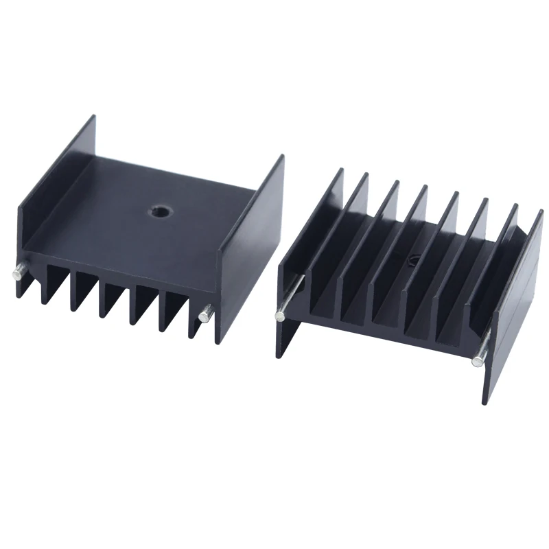 10pcs 100pcs 500pcs IC PCBA customization cooler 30*32*16.5mm TO-3P Heatsink TO-247 with pin black aluminum profile radiator