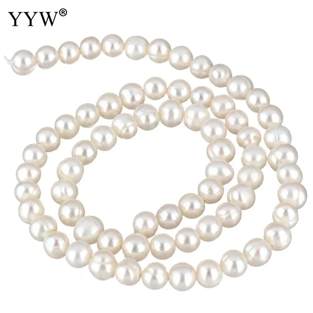 High Quality 5-6mm Natural Freshwater Pearl Beads white Potato Pearl Loose Beads DIY Necklace Bracelat Earrings Jewelry Making