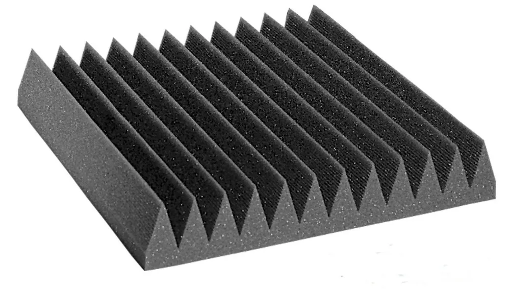 6 PCS Studio Wedge 12T Sound Proof Foam 30*30*5cm Acoustic Foam in Charcoal Color