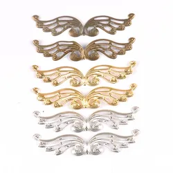 10Pcs 3 color Filigree Wraps Flower Connectors Metal Crafts Gift Decoration DIY Findings Jewelry Making 98x20mm YKL0743