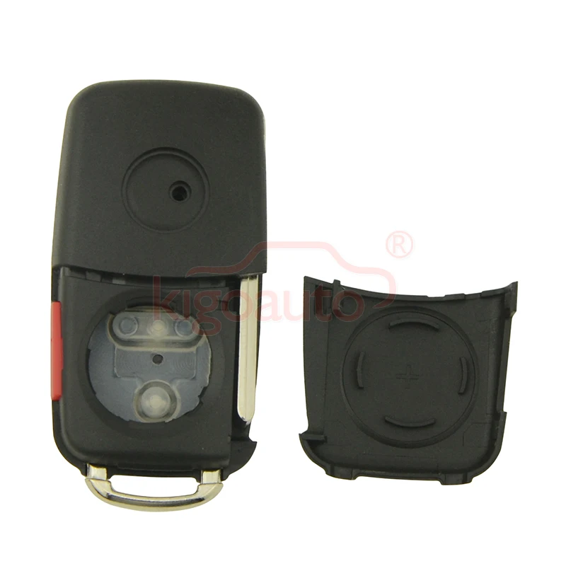 NBG010180T Remote key shell 3 button with panic for VW Beetle Passat Jetta 2014 Flip Key case Uncut Ignition Blade Blank