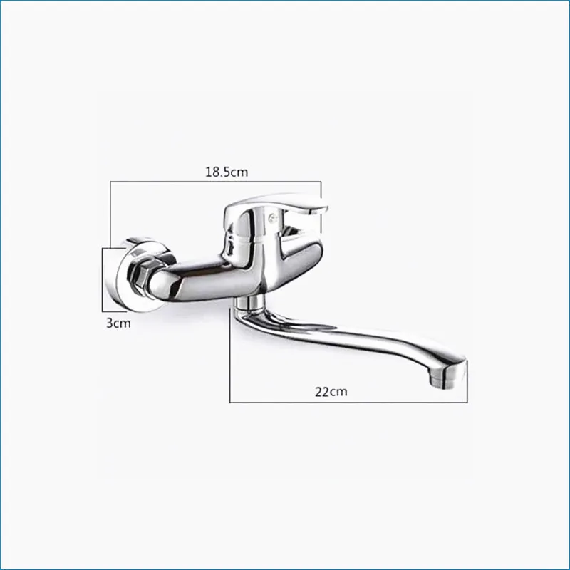 wall mount single handle kitchen faucet,2 hole hot and cold water brass mixer tap,J14760