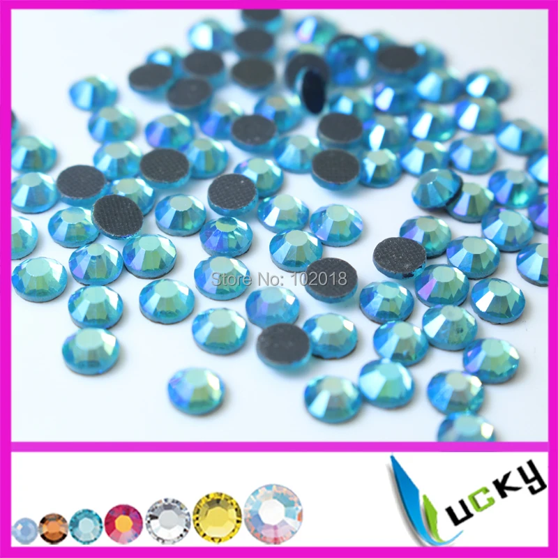 ss20 Hotfix glass DMC rhinestones Aquamarine AB flatback crystal 10 gross Freeshipping