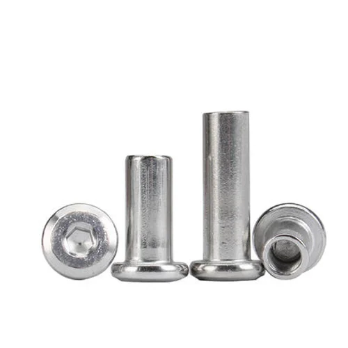 3pcs M8 Pair lock Connecting furniture screw Allen screws Knocking on the hexagonal female nail stainless steel Plywood inverted