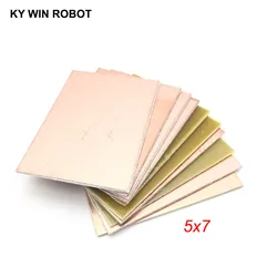 10 adet FR4 PCB Tek Taraflı Bakır Kaplı plaka DIY PCB Kiti Laminat devre 5x7 cm