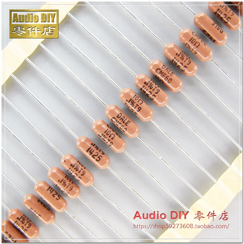 

hot sale 10PCS/30PCS DALE CMF60(RN60E) 10R/0.5W 0.1% 25ppm Low Temperature Drift Metal Film Resistors free shipping