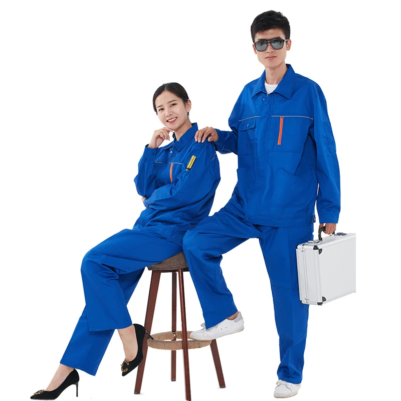 Overalls For Workmen Women Worker Clothing Work Wear Suit Unisex Two Pieces Repairman Machine Worker Workshop Protective Uniform