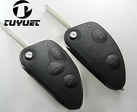 

1PCS/ 5PCS 2 3 Buttons Folding Flip Remote Key Shell for Alfa Romeo 147 156 166 GT Car Key Blanks Case