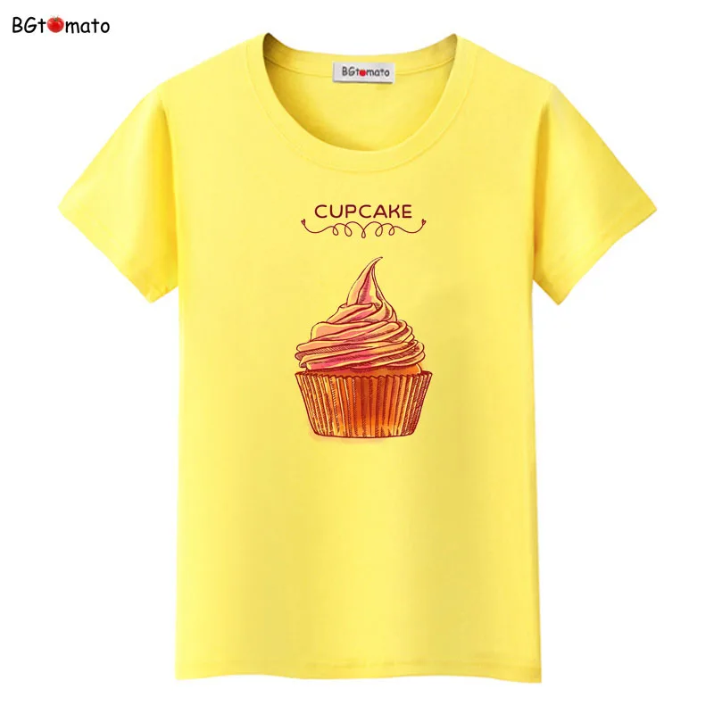 Creative design cupcake shirt cartoon top tees personality t shirt women cool summer clothes fashion t-shirt plus size