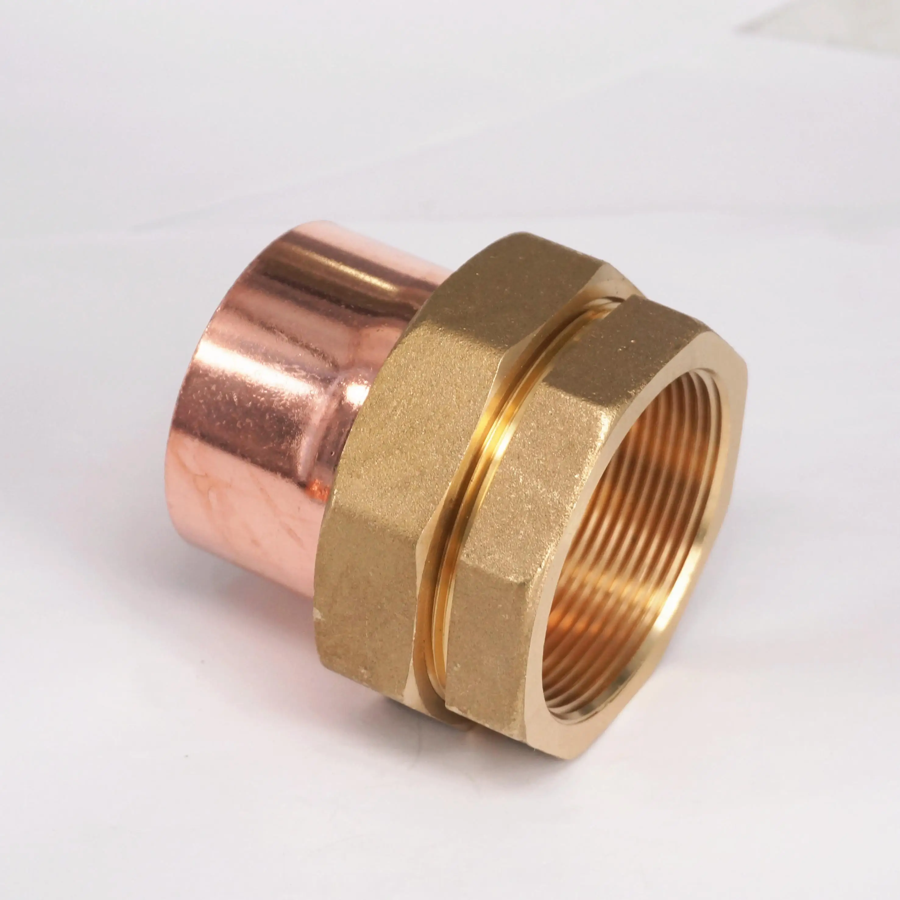 2" BSP Brass Female-54mm I.D Copper Socket End Feed Union Pipe Adapter Air Conditioner Refrigerator Chiller Plant