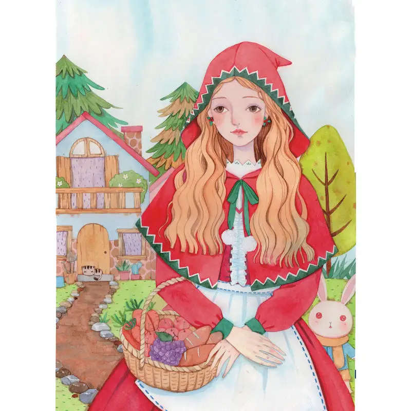 Thank You For Coming To My Planet Forest Fairy Tale Watercolor illustration Lesson Watercolor Painting Tutorial Book