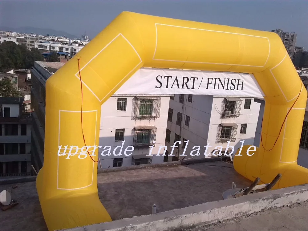 Hunge Unquine Design Custom Made Decoration Inflatable Start  Finish Line Arch With Removable banners standing freely