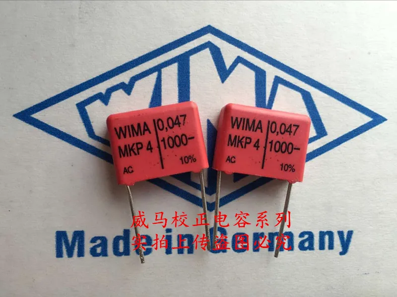 

2020 hot sale 10pcs/20pcs Germany WIMA capacitor MKP4 1000V0.047UF 1000V473 47nf P: 15mm Audio capacitor free shipping