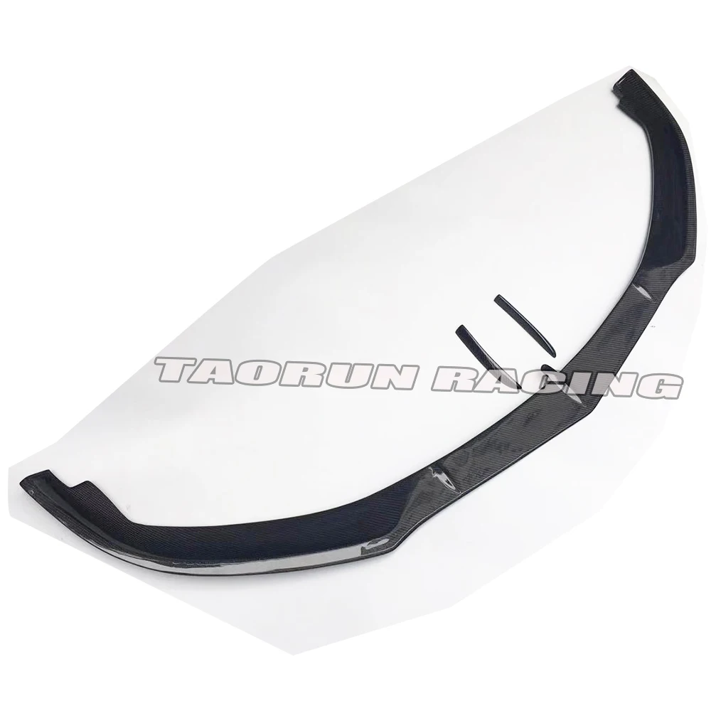 FD Style Carbon Fiber Front Bumper Chin Lip with Side Trim for Benz W205 Sedan S205 Wagon C63 & C63s Amg 15 - 21