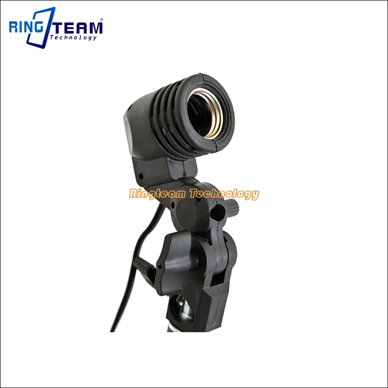 Wholesale 5Pcs/Lot Single Head Photo Slave Flash Swivel Adapter E27 Socket Bulb Holder Lamp Base Umbrella Bracket