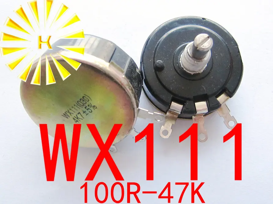 

WX111 WX030 100R 220R 330R 1K 1.5K 2.2K 3.3K 4.7K 5.6K 6.8K 10K 15K 22K 33K 47K 3W Single Wirewound Potentiometer Pot x 50PCS