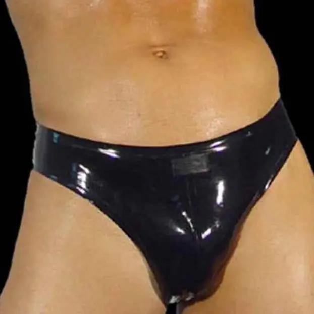 

Latex Men's Briefs Black Rubber Underwear Men Underwear Hot Sale Customize service