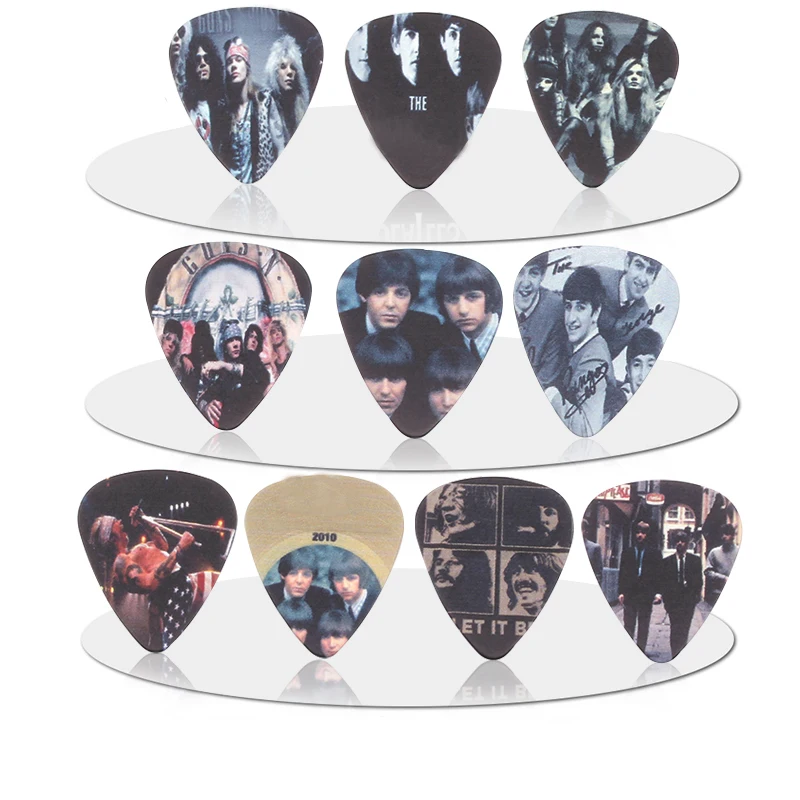 SOACH 10pcs 0.71mm Guns N \'Roses band quality two side earrings Accessories pick DIY design guitar pick