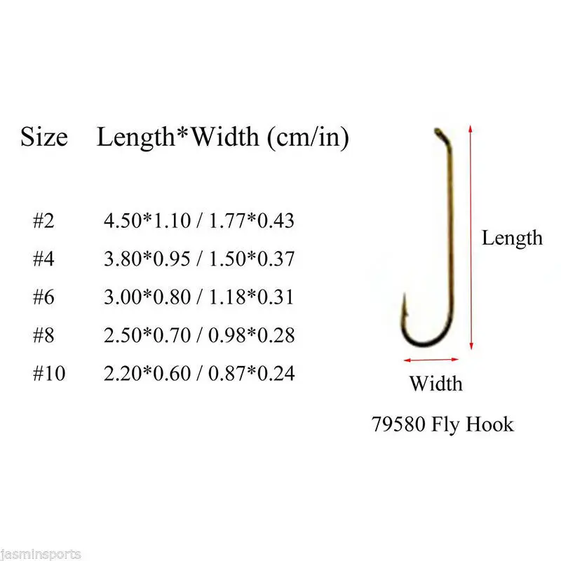 JSM 230pcs/lot 79580 high carbon steel Fishing Hooks Long Shank Streamer brown Color jigging fishing tackle Hooks Set