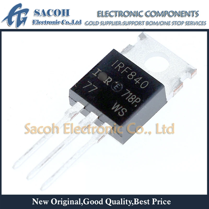 

New Original 10Pcs/Lot IRF840 IRF840PBF OR IRF840A OR IRF840B TO-220 8A 500V Power MOSFET