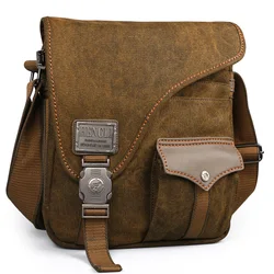 2022 Ruil Men Canvas Bag New Multifunction Crossbody Vintage Handbags Travel Shoulder Messenger Bags Leisure Package