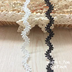 Width:1.7cm (0.68 inch) Little Leaf Design Chemical Lace Embroidered Trim Water Soluble Lace DIY (ss-667)