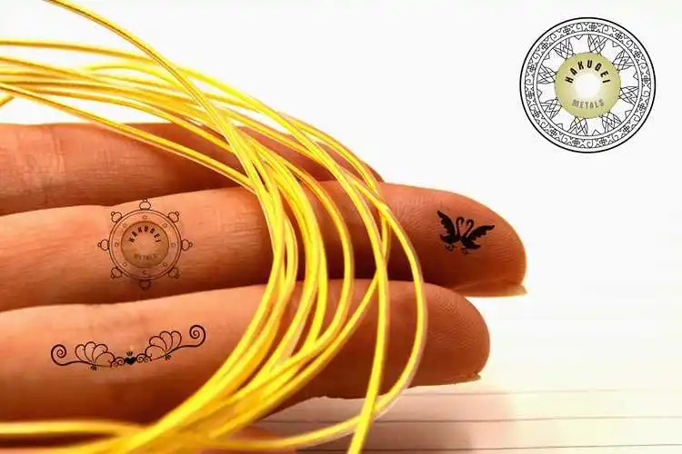 Litz fio de prata esterlina banhado a ouro (37 núcleos od: 1.0mm) cabo hakugei 1 metro