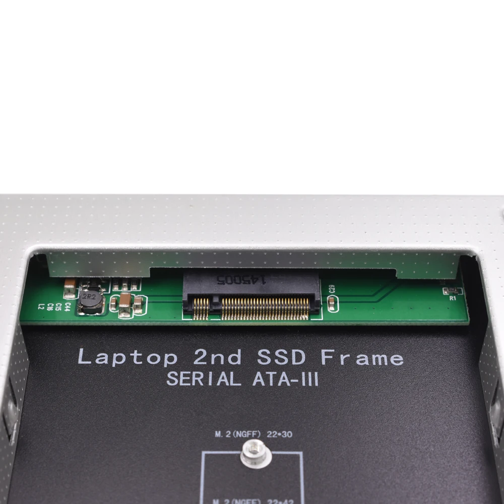 TISHRIC 노트북 Optibay 케이스용 하드 드라이브 디스크-SATA 12.7mm 인클로저, M.2 M2 NGFF, 2 번째 세컨드 ODD HDD SSD DVD 캐디