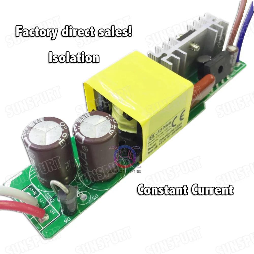 2 Pieces Isolation 60W AC85-277V LED Driver 6-12x5 1500mA DC18-38V Constant Current LEDPower Supply For Floodlight Free Shipping