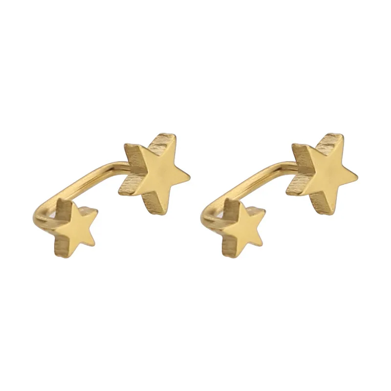 Star Design  Earrings for Women 316l Stainless Steel 3colors Mixed Sexy Girl 30pcs/lot Wholesale Free Shipping