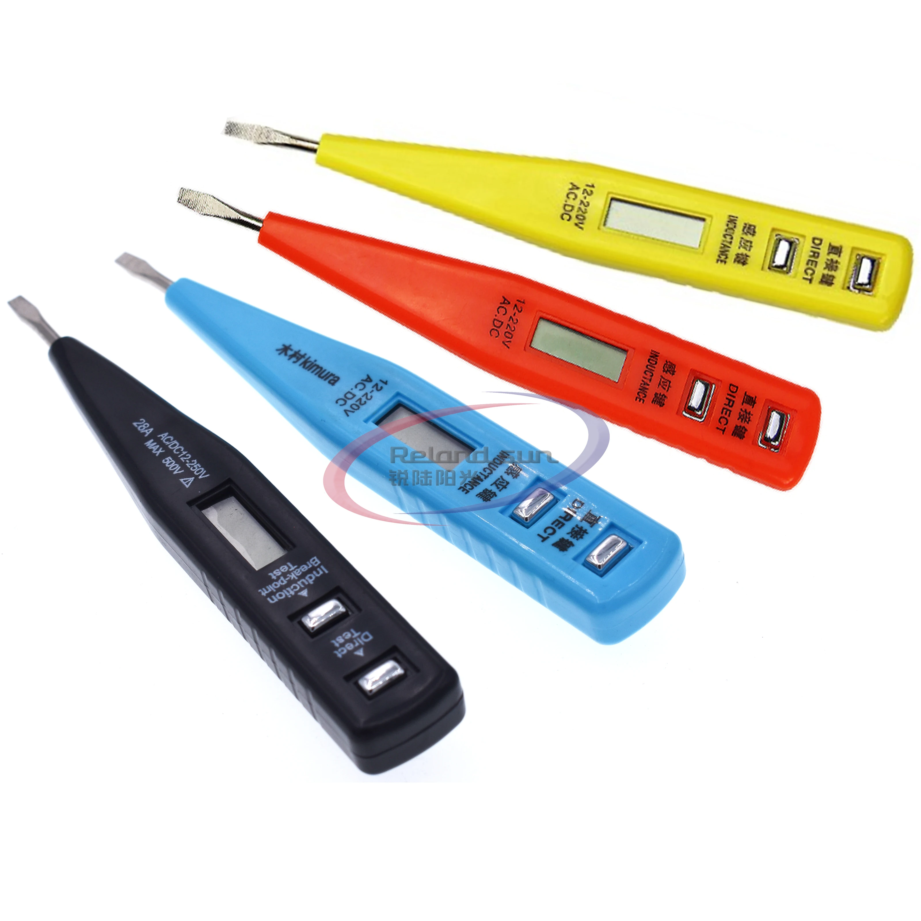 New Non-Contact LCD Electric AC/DC Voltage Alert Detector Tester Sensor Test Pen Red Black Yellow