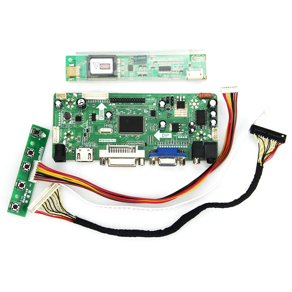 New M.NT68676 LCD/LED Controller Driver Board For B154PW01 V1 N154C1-L01 LP154WP1-TLA1   (HDMI+VGA+DVI+Audio)  1440*900