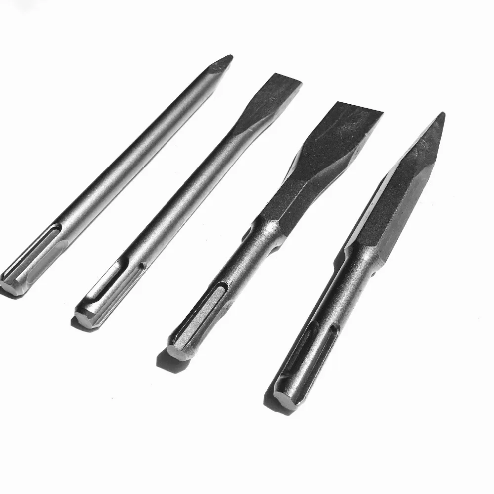 On sale of 4PCS SDS-PLUS&Square Shank 150mm Length mini electric Hammer chisel for concrete/brick/wall/tile slotting drilling