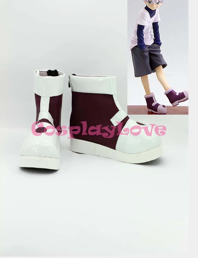 HUNTER x HUNTER Killua Zoldyck Cosplay Shoes Boots Hand Made Custom-made For Halloween Christmas CosplayLove