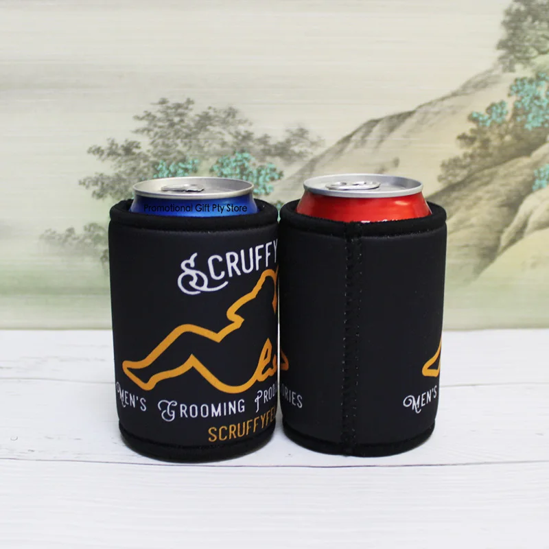 

250pcs Custom Print Logo Promotional Stubby Beer Can Cooler Holder Neoprene Bottle Cooler Keep Beer Cooler Covers For Beer Cans