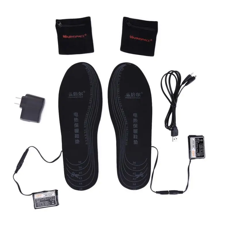 New Electric USB Charging Heated Insoles Powered Heating Insoles Winter Keep Warm Foot Shoes Insole  EVA Material Cuttable