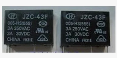 

HOT NEW IC JZC-43F JZC-43F 005-HS(555) 5VDC 3A 250VAC 43FD IP4