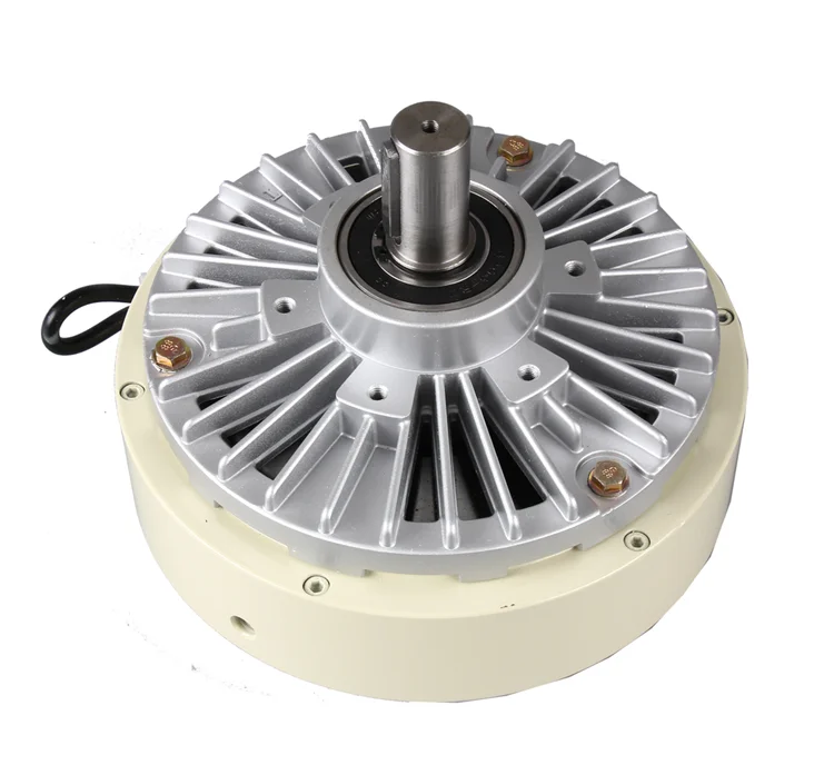 Freno de un solo eje, embrague de polvo magnético de 2,5 kg, controlador de tensión de 24V, freno de motor de polvo magnético de doble eje único