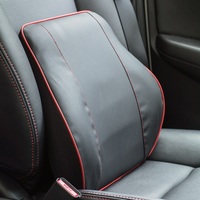 PU Leather Memory Foam Seat Back Support Cushion Spine Lumbar Lower Back Pillow PU Leather for Car Seat Office Home Seat Chair