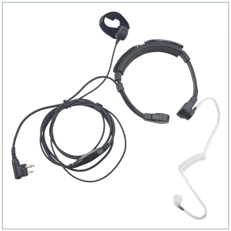 

M Plug Medium-Duty Throat MIC with Finger PTT Air Tube Handsfree Headset for Motorola CP200 CT450 GP68,HYT TC-500, Puxing PX-508