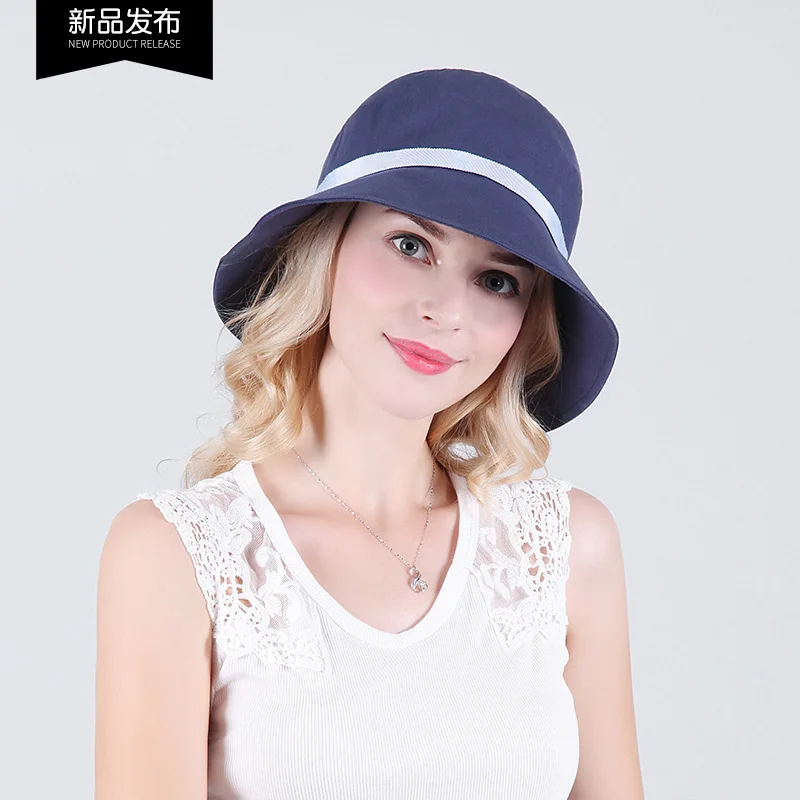 Summer Fisherman Hat Women Cool Outdoor Travel Fisher Bucket Cap Ladies Girl Sun Protection Casual Anti-ultraviolet Hats H6798