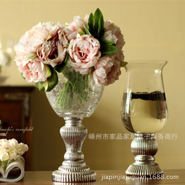 

The second wave of low-priced! Original 42 yuan Xili Yi silver at the end of broken glass vase transparent water culture flower