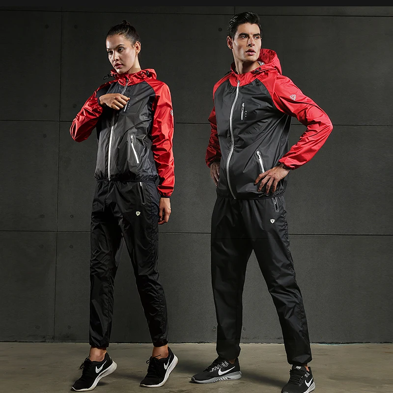 2024 VANSYDICAL Sweat Suit Womens Mens Sports Running Suits Fitness Lose Weight 2pcs Gym Sportswear Fitness Track Training Suits