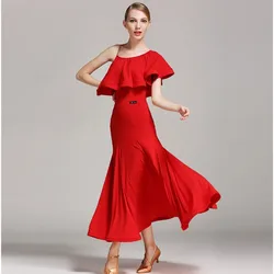 2018 Women Ballroom Dance Dress Ladys Modern Competition Suit Tango Waltz Costumes Standard Ballroom Costume Dresses B-6061