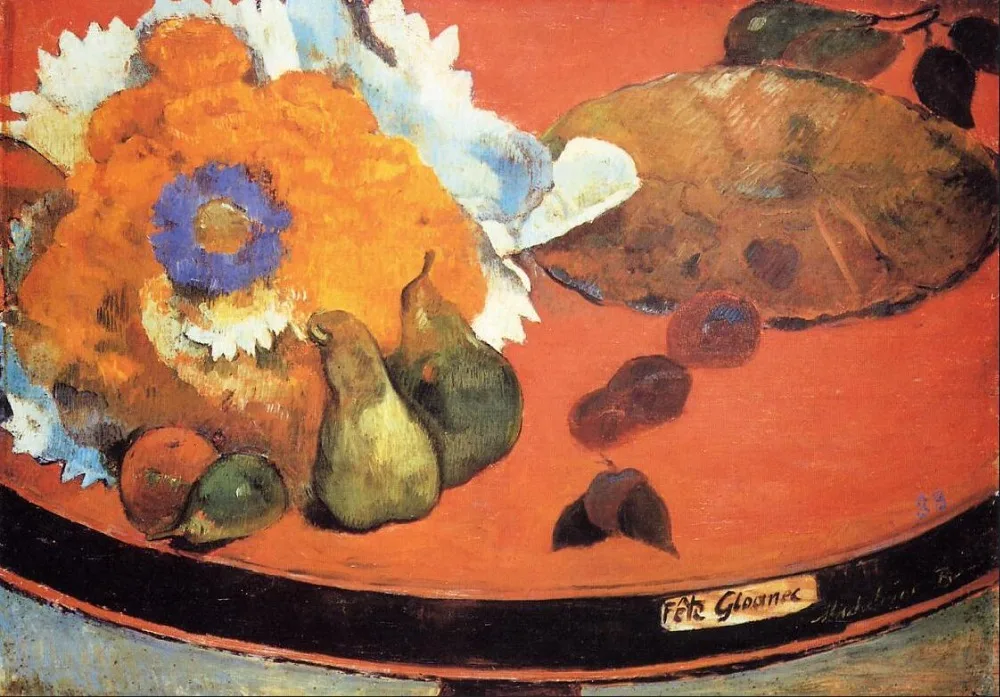 

High quality Oil painting Canvas Reproductions Still Life Fete Gloanec (1888) by Paul Gauguin hand painted