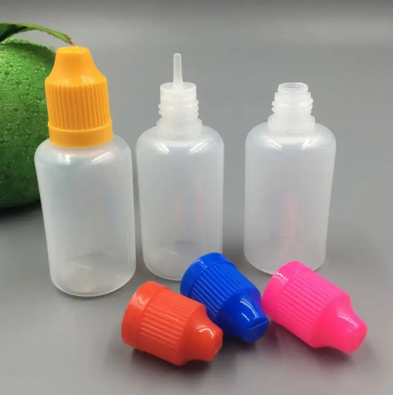 30ML PE Dropper Bottle With Childproof Cap For Electronic Cigarette, Empty Plastic Dropper Bottle
